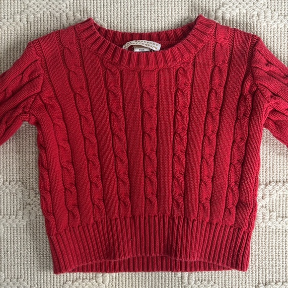 The Beafort Bonnet Company Toddler Boy Crewneck Cable Knit Sweater - Picture 4 of 4